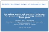 Ant colony search and heuristic techniques for optimal dispatch of energy sources in micro-grids Eleonora Riva Sanseverino – University of Palermo (Italy)