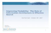 Improving Findability: The Role of Information Architecture in Effective Search