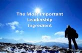 The one leadership ingredient