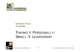 Taking it personally: small 'l' leadership