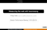 Boomerang at the Boston Web Performance meetup
