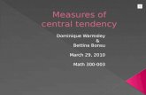 Measure of Central Tendency Bonsu& Warmsley