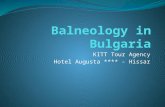 Balneology in Bulgaria- Hissar