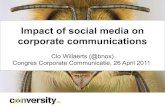 Impact of social media on corporate communications