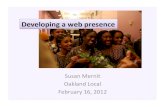 Developing a web presence 2012
