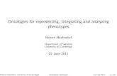 Ontologies for representing, integrating and analyzing phenotypes