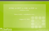 HTML to ODT to XML to PDF to …