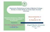 Electronic publishing at calicut medical college, kerala