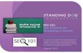 SEO 101: SEO Checklist for Developing a Domain