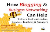 How blogging & business networking can help trainers, business leaders, coaches