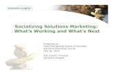 Socializing Solutions Marketing: What's Working and What's Next