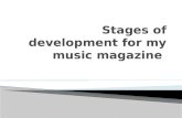 Stages of development in Photshop for my music magazine