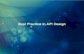 Best Practice in API Design