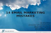 14 Email Marketing Mistakes