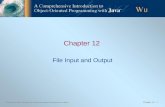 Chapter 12 - File Input and Output