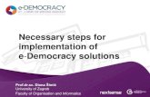 [2010] Necessary steps for implementation of e-Democracy solutions - by Dijana Simic