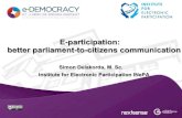 [2010] e-Participation - better parliament-to-citizen communication - by Simon Delakorda, CEGD