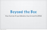Drupal-CiviCRM: beyond the box