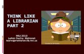 Think like a librarian part 2