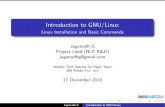 ntroduction to GNU/Linux Linux Installation and Basic Commands