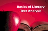 Literary Text Analysis: Basics
