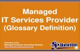 Managed IT Services Provider  (Glossary Definition) (Slides)