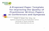 A Proposed Paper Template for improving the Quality of Practitioner Written Papers at Conferences and Symposia
