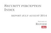 L’ong tunisian institutional reform vient de publier un rapport s’étendant sur les mois de juillet et août 2014, concernant l’indice de perception de la sécurité en tunisie