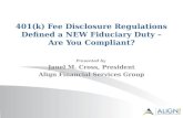 Making Sense of Fee Disclosure Regulations