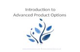 Introduction to Advanced Product Options