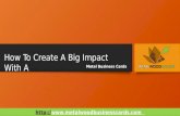 Metal Business Cards | How to Create a Big Impact