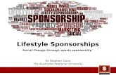 Lifestyle Sponsorships: Social Change through sports sponsorship