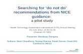 Searching for ‘do not do’ recommendations from NICE guidance:
