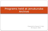 Programs At Community Digital Archive For Jenukurubar