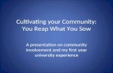 Cultivating your community presentation