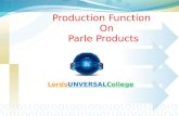 Production function on parle comany