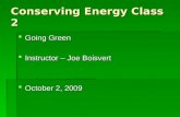 Energy Conservation And Going Green Class 2 Gccc