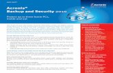 Acronis Backup & Security 2010 Data Sheet