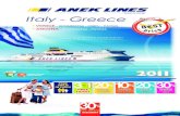 ANEK LINES brochure, Italy - Greece 2011