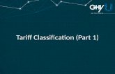 GHY U Tariff Classification (Part 1) - March 2014