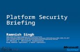 Ramnish Singh Platform Security Briefing