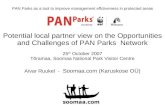 Potential local partner view on the Opportunities and Challenges of PAN Parks Network