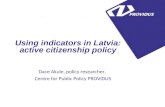 Using indicators in Latvia: active citizenship policy