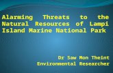 Human impacts on natural resources of lampi marine national park