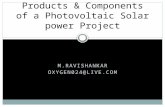 Products and components of a Photovoltaic solar power project