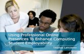 Using Professional Online Presences To Enhance Computing Student Employability