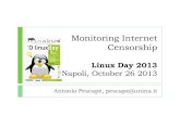 Internet Censorship at Linux Day 2013, Antonio Pescapè
