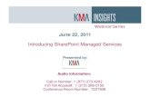Webinar: Intro to KMA's SharePoint Managed Services Offering