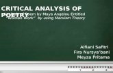 Analysis of poem by maya angelou entitled “woman work”  by using marxism theory