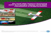 The food high pressure processing (hpp) technologies market 2013 2023